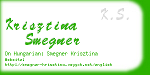krisztina smegner business card